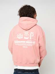 Another Cotton Lab, Hangover Breakfast Zip Hoodie, light pink, Image 1 of 5