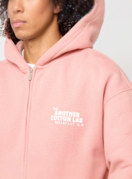 Another Cotton Lab, Hangover Breakfast Zip Hoodie, light pink, Image 3 of 5