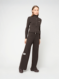 Another Cotton Lab, Another Wide Leg Knit Pant, bruin, Afbeelding 5 van 5