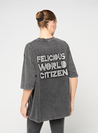 Felicious, Vinatge Oversize T-Shirt Rhinestones, grijs, Afbeelding 1 van 5