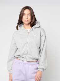 Felicious, Cropped Terry Zip Hoodie, grey, Image 1 of 4