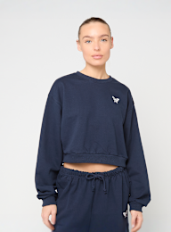Felicious, Cropped Terry Crewneck, blauw, Afbeelding 1 van 4