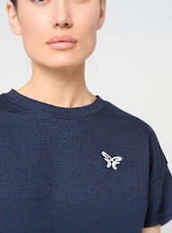 Felicious, Cropped Terry Crewneck, blauw, Afbeelding 3 van 4