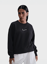 Nike, Sportswear Phoenix Fleece Oversized Crew, black, Image 1 of 5