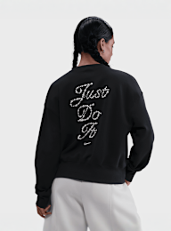 Nike, Sportswear Phoenix Fleece Oversized Crew, black, Image 2 of 5