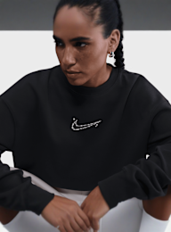 Nike, Sportswear Phoenix Fleece Oversized Crew, black, Image 3 of 5