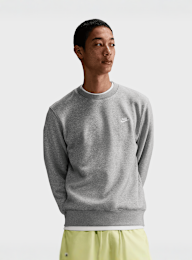 Nike, Club Fleece Crew, grey, Image 1 of 4