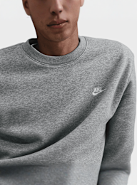 Nike, Club Fleece Crew, grey, Image 3 of 4