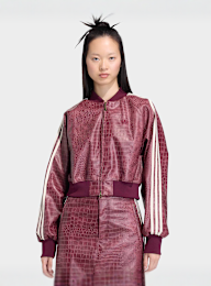 adidas Originals, Superstar Pleather Jacket, red, Image 1 of 4