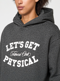 Mister Tee, Let's Get Physical Fluffy Hoody black, grey, Image 3 of 4