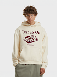 Mister Tee, Turn Me On Record Player Fluffy Hoody, beige, Afbeelding 1 van 3