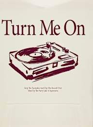 Mister Tee, Turn Me On Record Player Fluffy Hoody, beige, Afbeelding 3 van 3