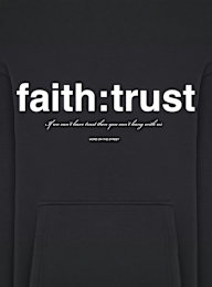 Mister Tee, Faith And Trust Fluffy Hoody, zwart, Afbeelding 3 van 3