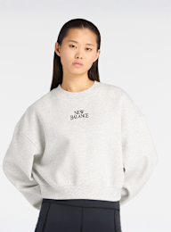 New Balance, Linear Heritage Fleece Crew rich oak, grey, Image 1 of 4