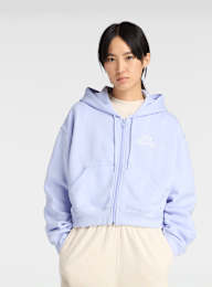 New Balance, Linear Heritage Fleece Full Zip, blauw, Afbeelding 1 van 6