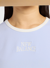 New Balance, Linear Heritage Ringer T-Shirt, blue, Image 3 of 5