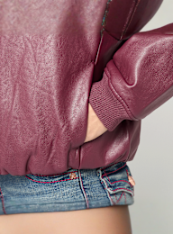 Decibel, Padded PU Jacket, red, Image 3 of 4