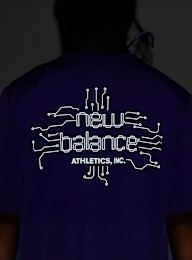 New Balance, Reflective Poly T-Shirt, purple, Image 6 of 7