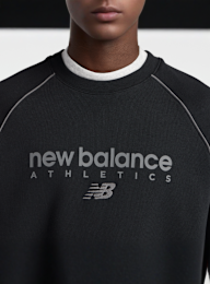 New Balance, Linear Graphic Fleece Crew, zwart, Afbeelding 3 van 4