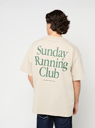 Another Cotton Lab, Sunday Running Club Oversized T-Shirt, beige, Image 2 of 6