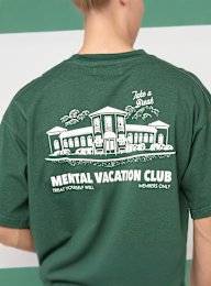 Another Cotton Lab, Mental Vacation Oversized T-Shirt, green, Image 5 of 6