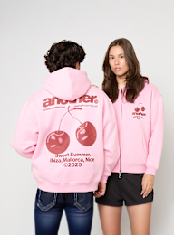 Another Cotton Lab, Another Sweet Summer Oversized Zip Hoodie, light pink, Image 1 of 6