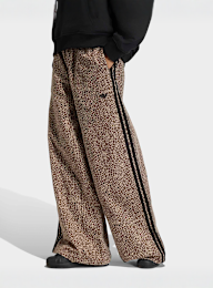 adidas Originals, Firebird Oversized All Over Print Denim Pants, brown, Image 1 of 5