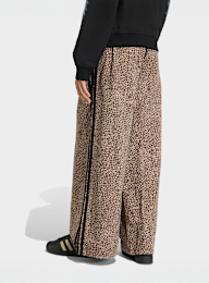 adidas Originals, Firebird Oversized All Over Print Denim Pants, brown, Image 2 of 5