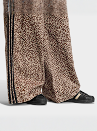 adidas Originals, Firebird Oversized All Over Print Denim Pants, brown, Image 4 of 5