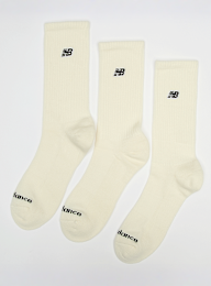 New Balance, 3 PACK - Black Patch Logo Seasonal Crew, beige, Image 1 of 2