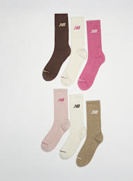 New Balance, 6 PACK - Everyday Seasonal Crew Socks, multi-colour, Image 1 of 2