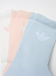 adidas Originals, 3 PACK - Trefoil Crew Socks, multi-colour, Image 2 of 2