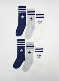 adidas Originals, 6 PACK - 3-Stripes Crew Socks, blauw, Afbeelding 1 van 2