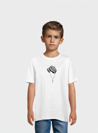 Mister Tee - Kids, Faith Meets Strength Tee, wit, Afbeelding 1 van 3