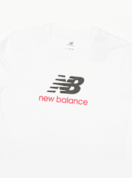 New Balance, Jersey Stacked Logo Tee, white, Image 3 of 3