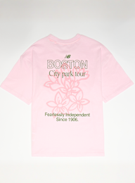 New Balance, Boston Floral Graphic Tee Light Raspberry, Pink, Image 1 of 4