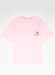 New Balance, Boston Floral Graphic Tee Light Raspberry, Pink, Image 2 of 4