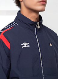 Umbro, RELAXED TRACK JACKET dark navy/white sand/vista blue, blue, Image 3 of 5