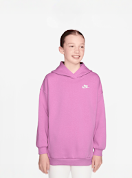 Nike, Sportswear Club Fleece Oversized Pullover Hoodie, Pink, Image 1 of 3