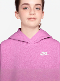 Nike, Sportswear Club Fleece Oversized Pullover Hoodie, Pink, Image 3 of 3