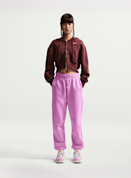 Nike, Sportswear Phoenix Fleece High-Waisted Oversized Sweatpants, Pink, Image 5 of 5