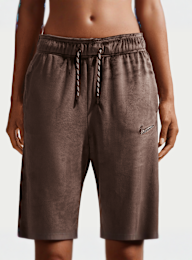 Nike, Sportswear Trend High-Rise Wide Velour Pants, brown, Image 3 of 5
