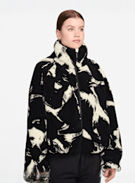 Nike, Sportswear Street All Over Print Sherpa, black, Image 1 of 3