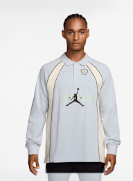 Jordan, Flight Long-Sleeve Polo Jersey, blue, Image 1 of 3