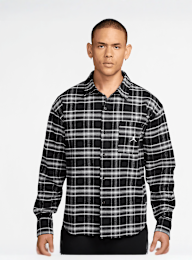 Jordan, Brooklyn Flannel Graphic Longsleeve, black, Image 1 of 3