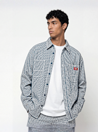 Dickies, Hickory Work Longsleeve Shirt, blue, Image 1 of 4