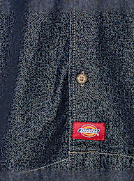 Dickies, Denim Shortsleeve Shirt, blue, Image 3 of 5