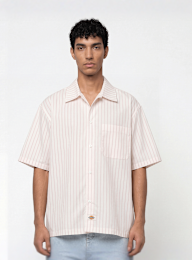 Dickies, Venedocia Stripe Shortsleeve Shirt, white, Image 1 of 4