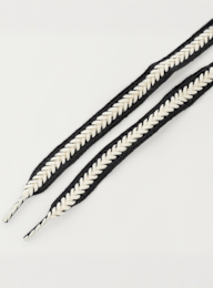 BAGGY, Braid Cord Laces 100cm, black, Image 2 of 2