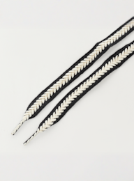 BAGGY, Braid Cord Laces 120cm, black, Image 2 of 2